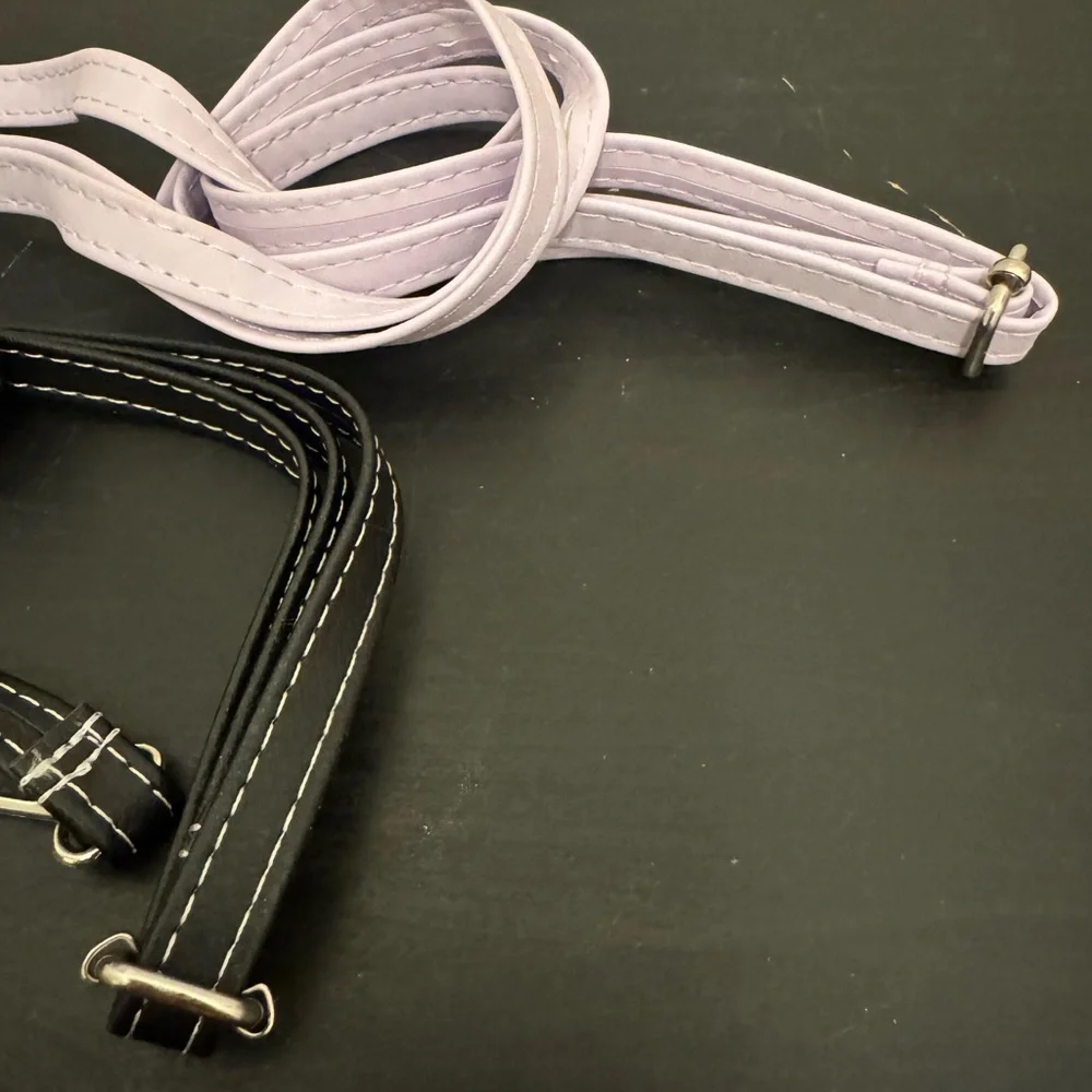 Fujifilm Fuji Instax Camera Straps Set Of 2 Purple Black New